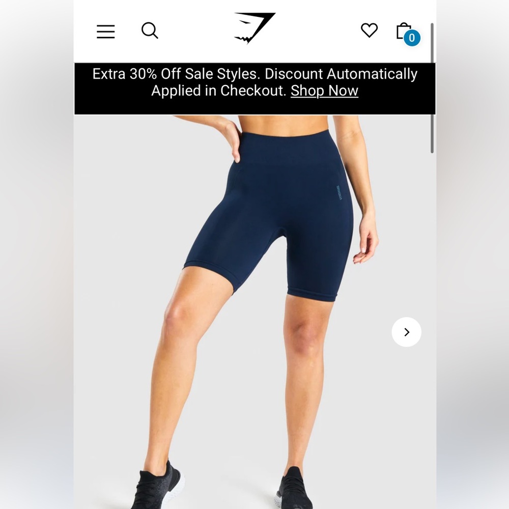 Gymshark nwot bike shorts